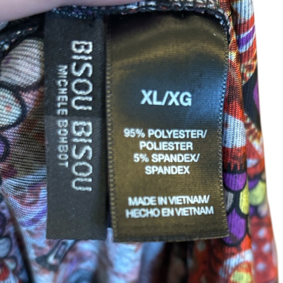 NWOT-Bisou Bisou Multicolor Geometric Maxi Dress - Picture 2 of 8